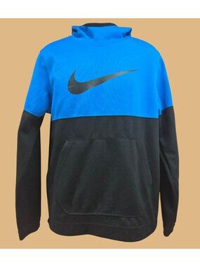 Nike Dri-Fit Blue & Black Hoodie Medium